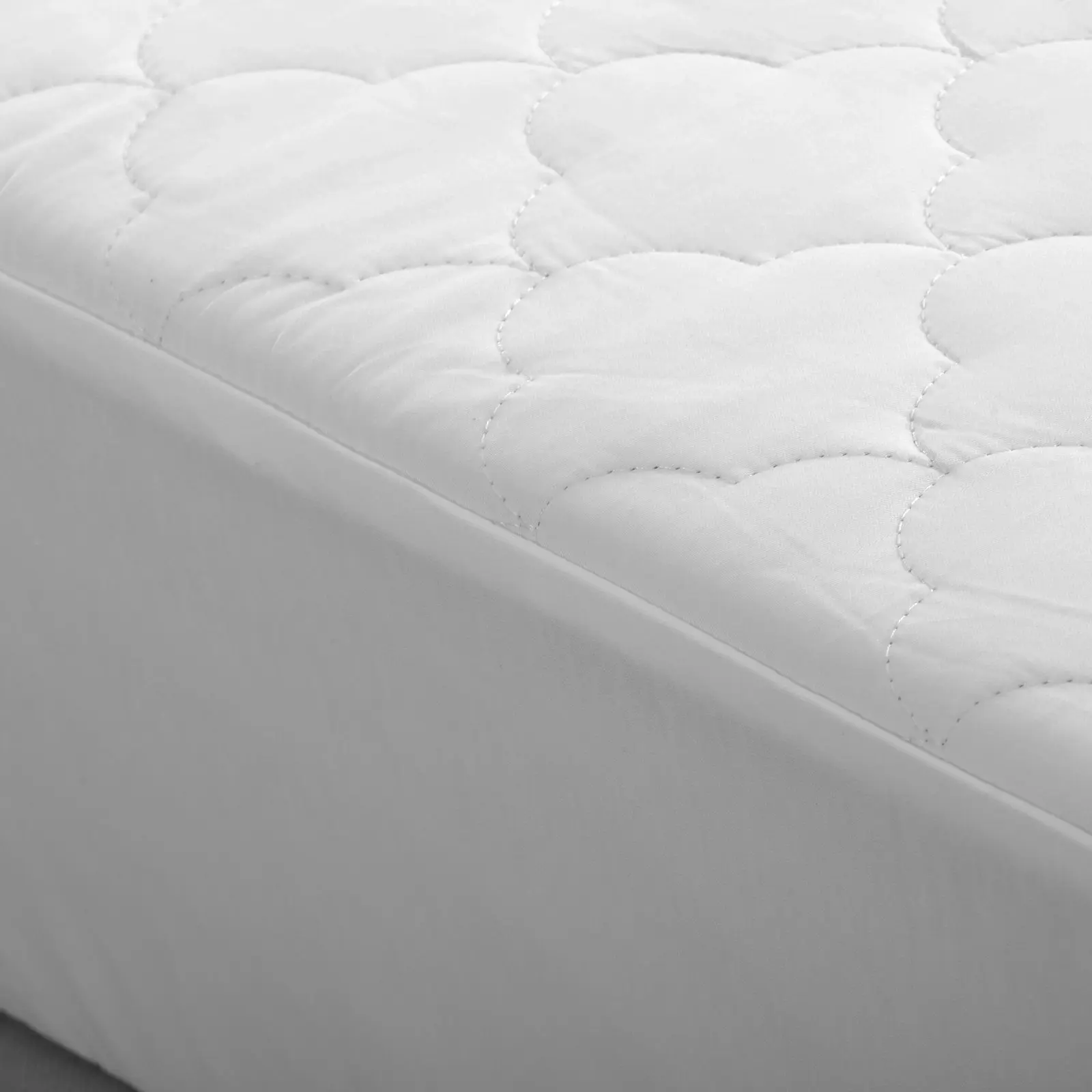 Natural Home Organic Cotton Quilted Mattress Protector White Single Bed