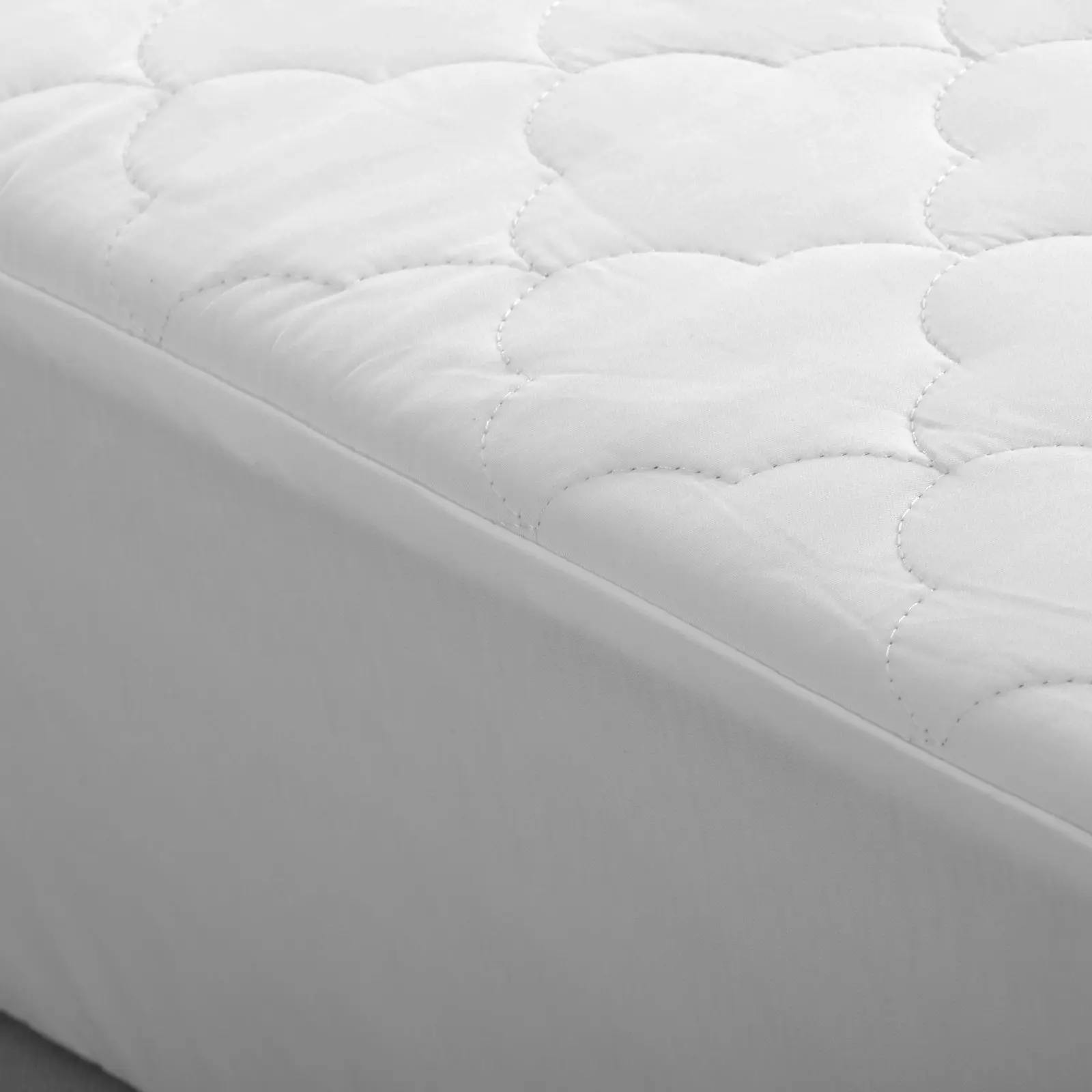 Natural Home Organic Cotton Quilted Mattress Protector White Single Bed