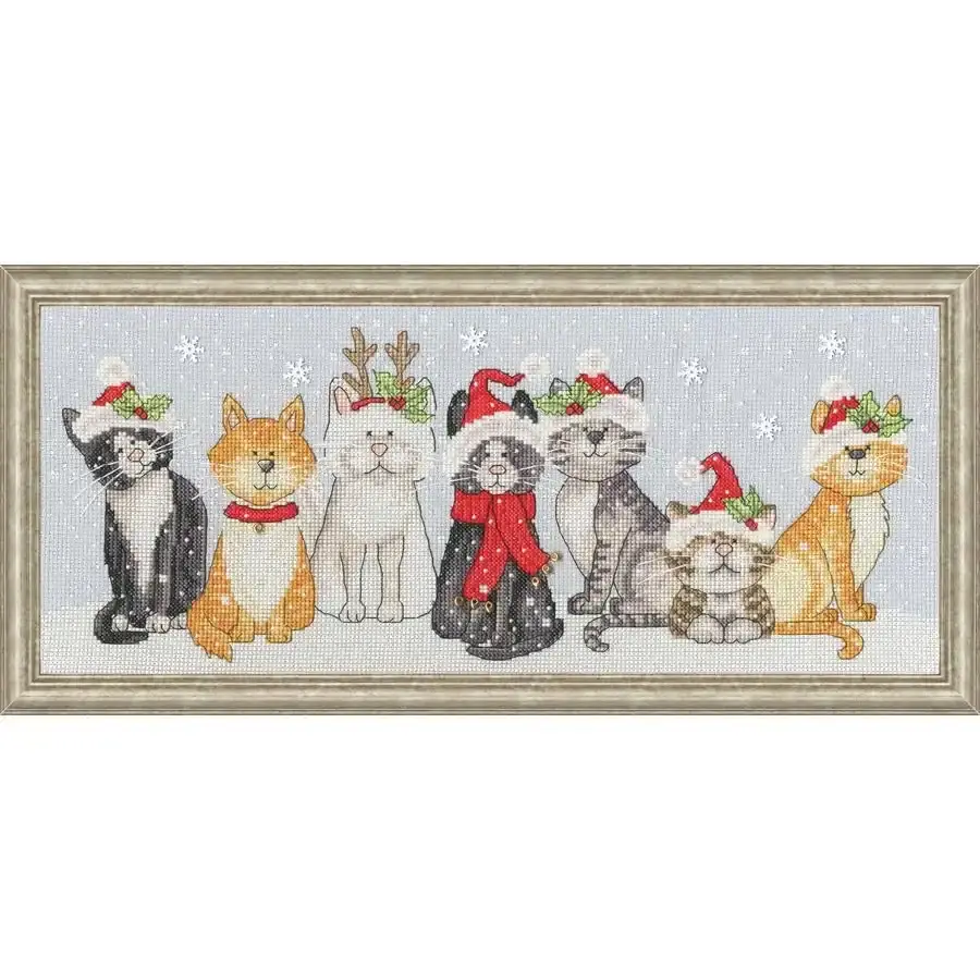 Festive Felines Cross Stitch- Needlework