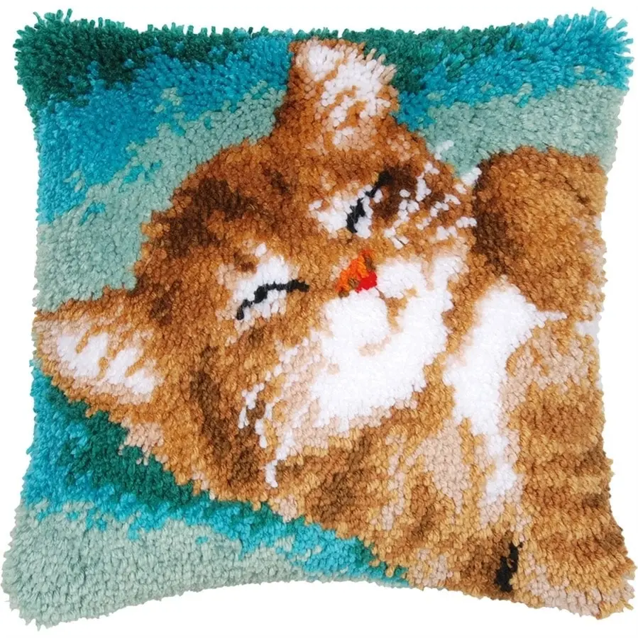 Purring Kitten Latch Hook- Needlework