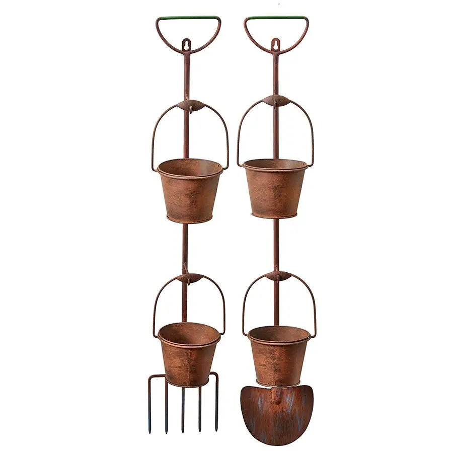 Rustic Garden Tool Planters set/2