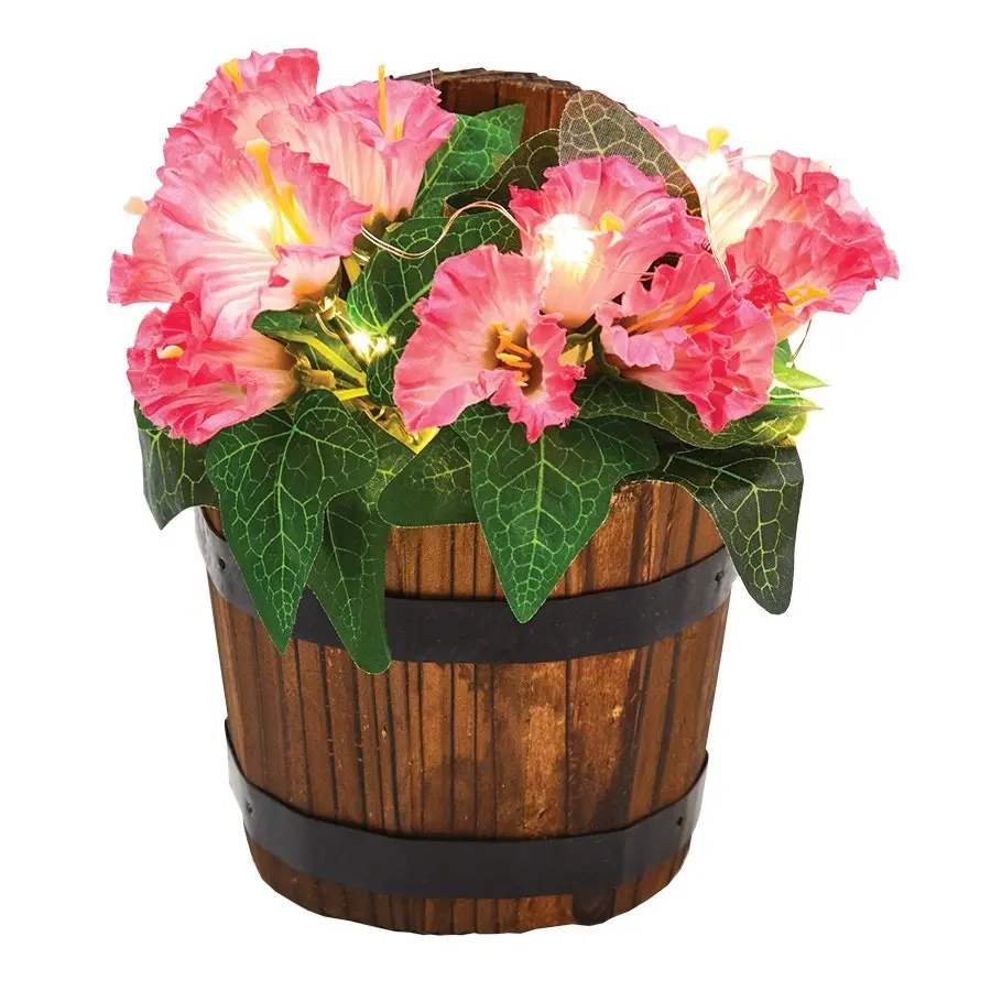 Wall-Mounted Barrel Planters set/2