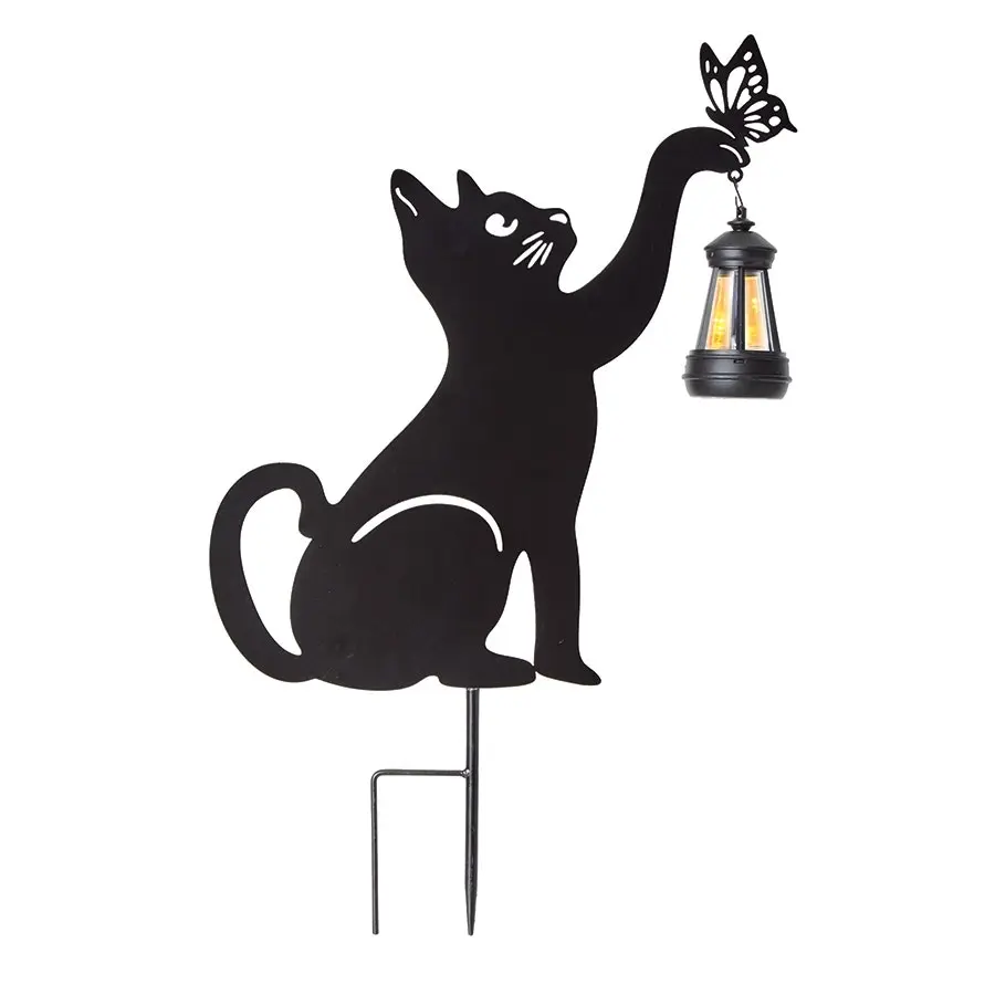 Cat with Lantern Garden stake