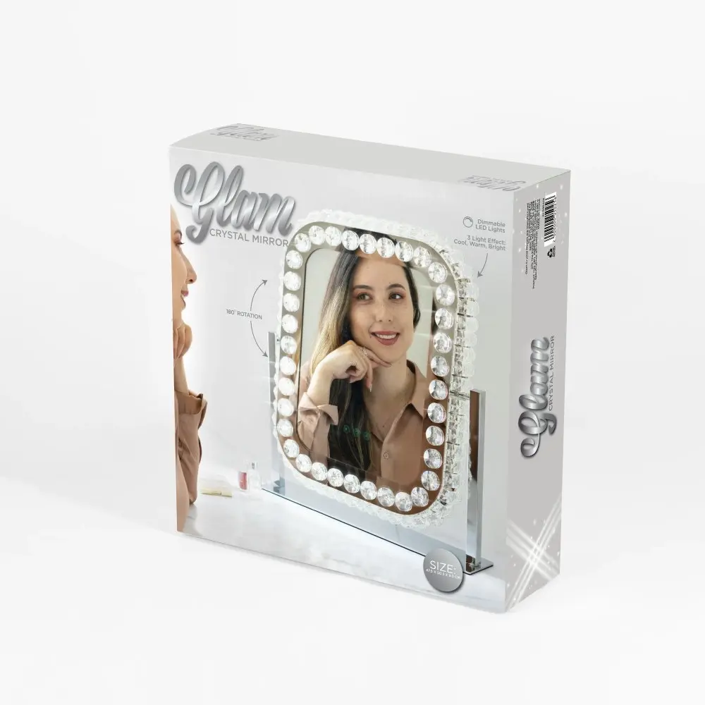 Rectangle Glam Crystal Mirror