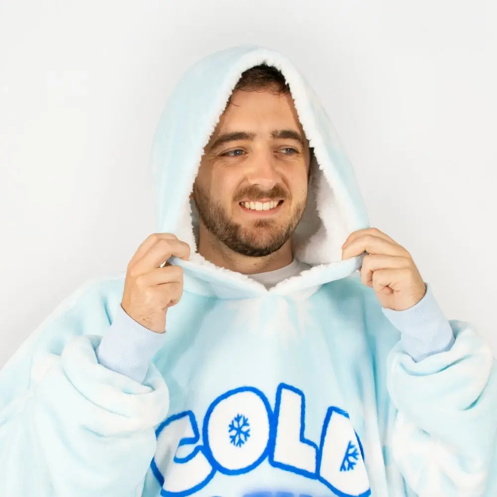 Cold AF Blue Oversized Blanket Hoodie