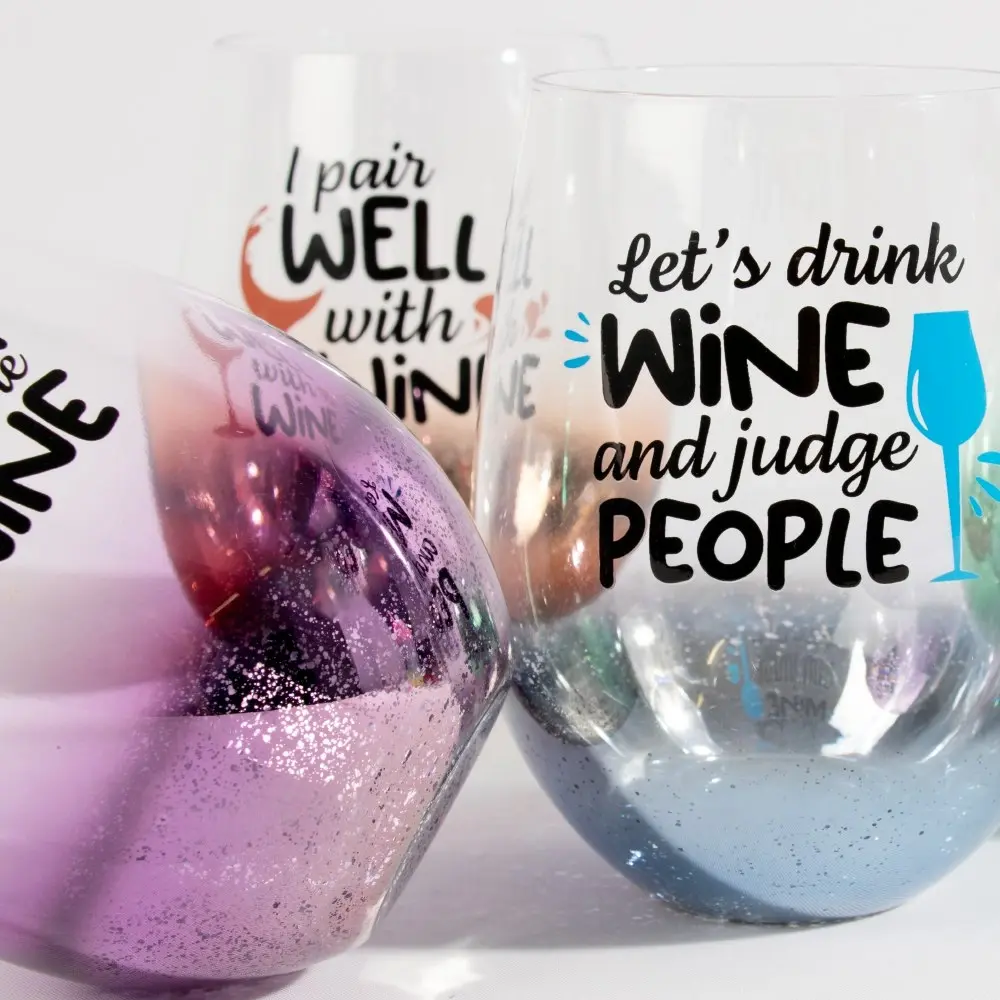 Stemless Wine Glasses Pack of 4