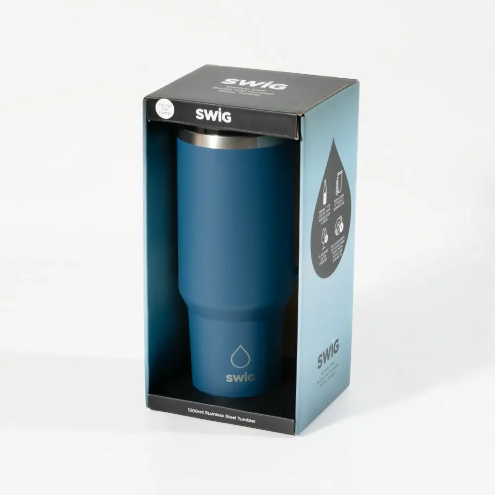 Swig Steel Blue Matte Tumbler 1200mL