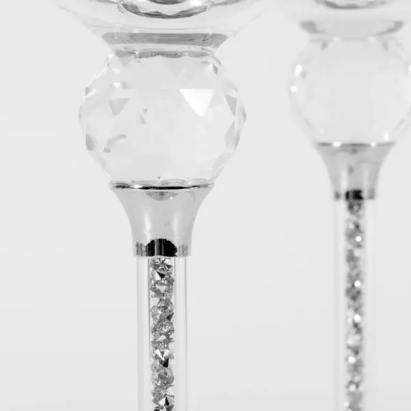 Glitz Silver Coupe Glasses Pack of 2