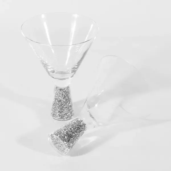 Glitz Short Stem Martini Glasses Pack of 2