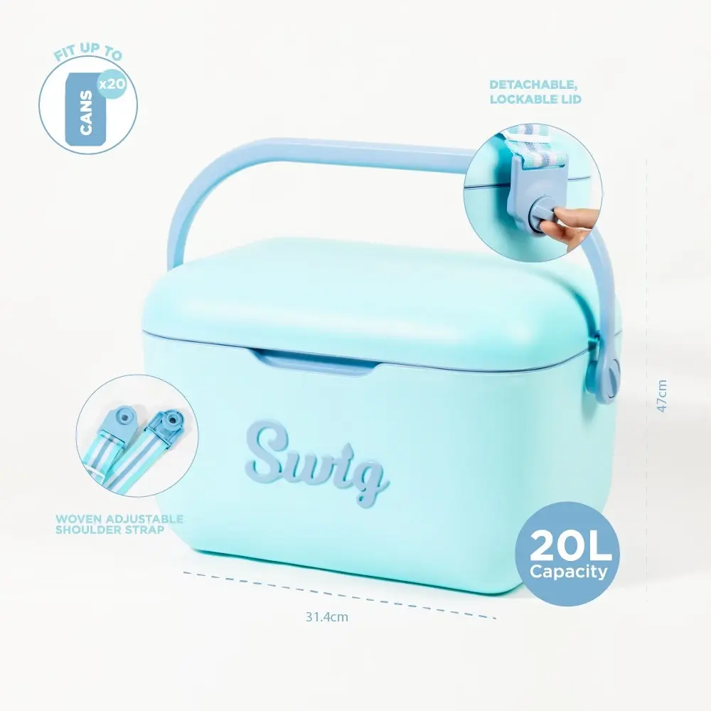 Swig Retro Blue Cooler Box 20L