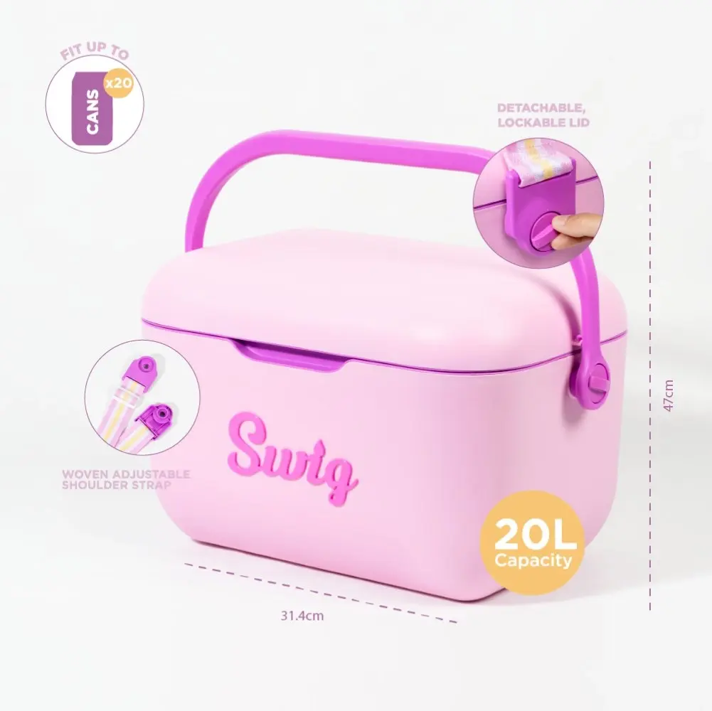 Swig Retro Pink Cooler Box 20L