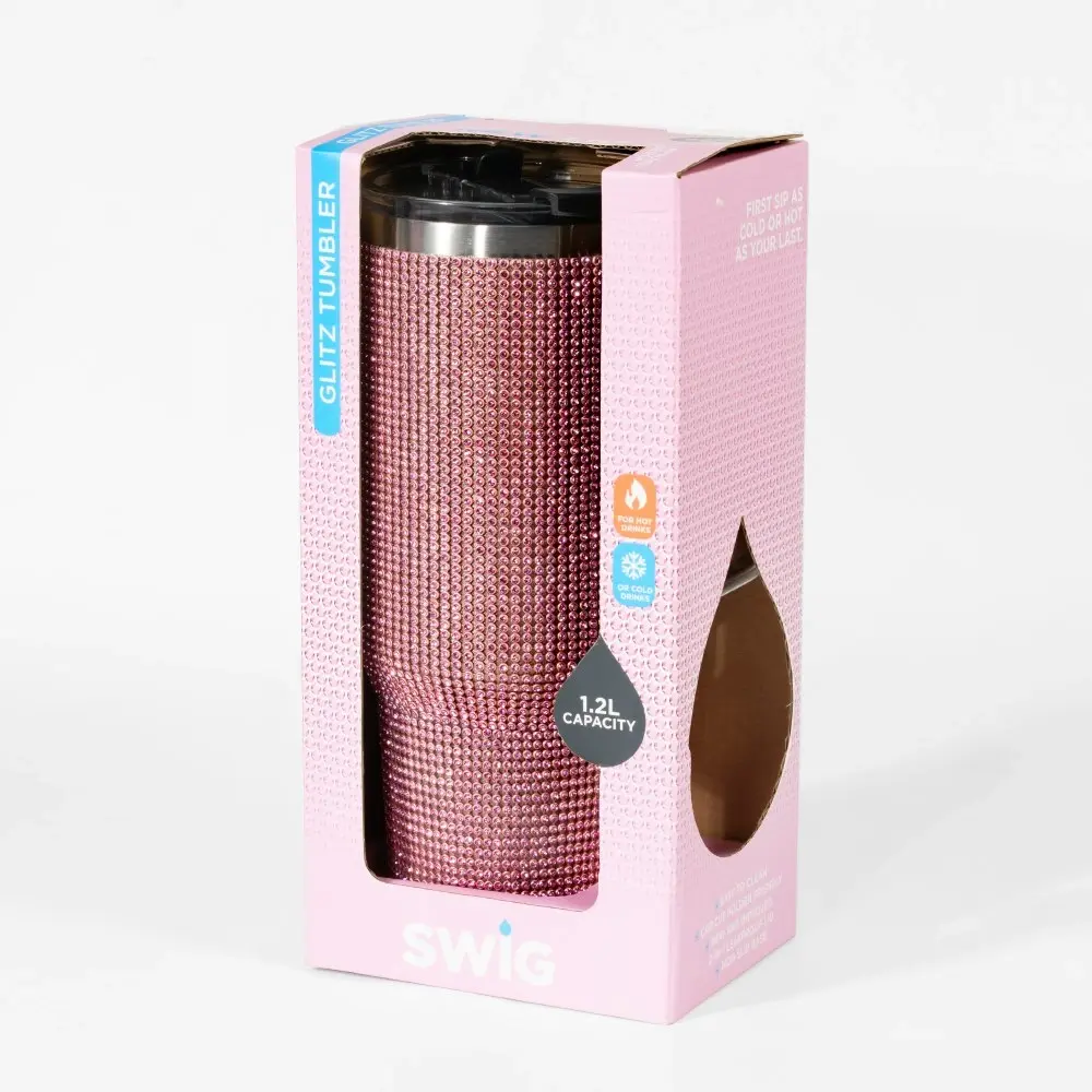 SWIG Soft Pink Glitz Tumbler 1200ml