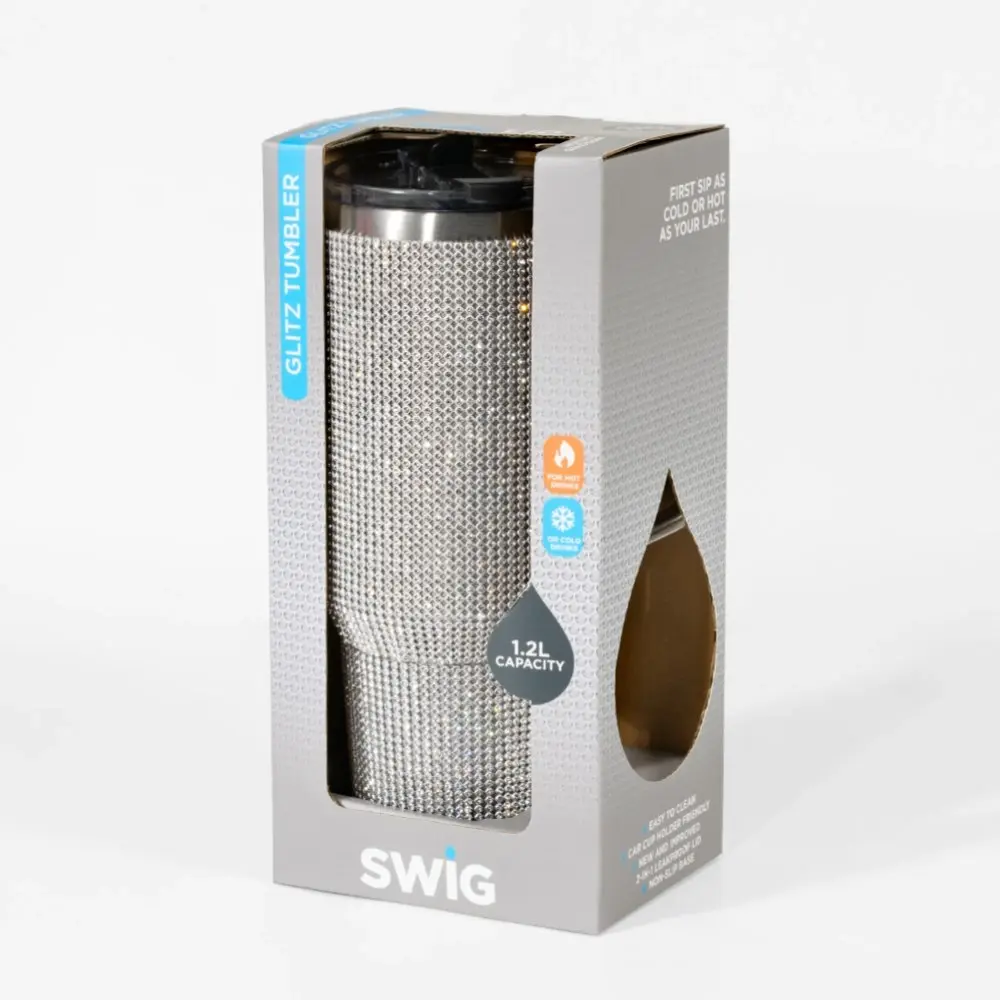 Swig Silver Glitz Tumbler 1200ml