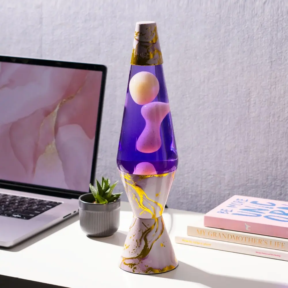 Marble Pink and Purple Lava Lamp