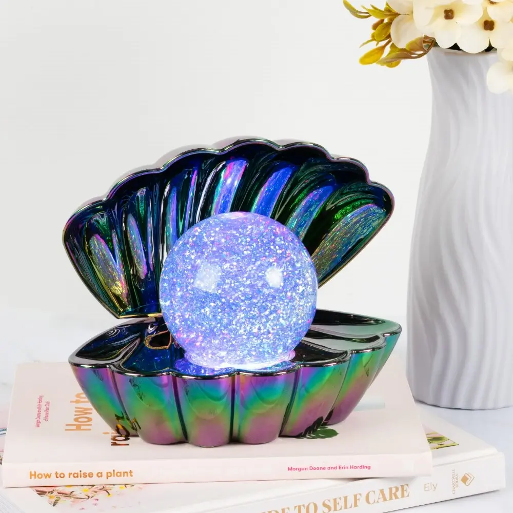 Iridescent Glitter Pearl Shell Lamp