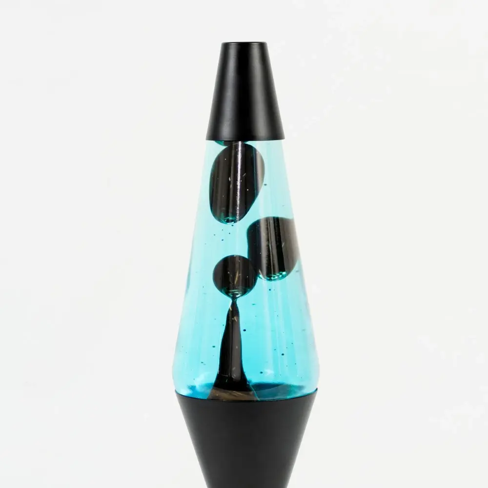 Matte Black & Blue Liquid Lava Lamp