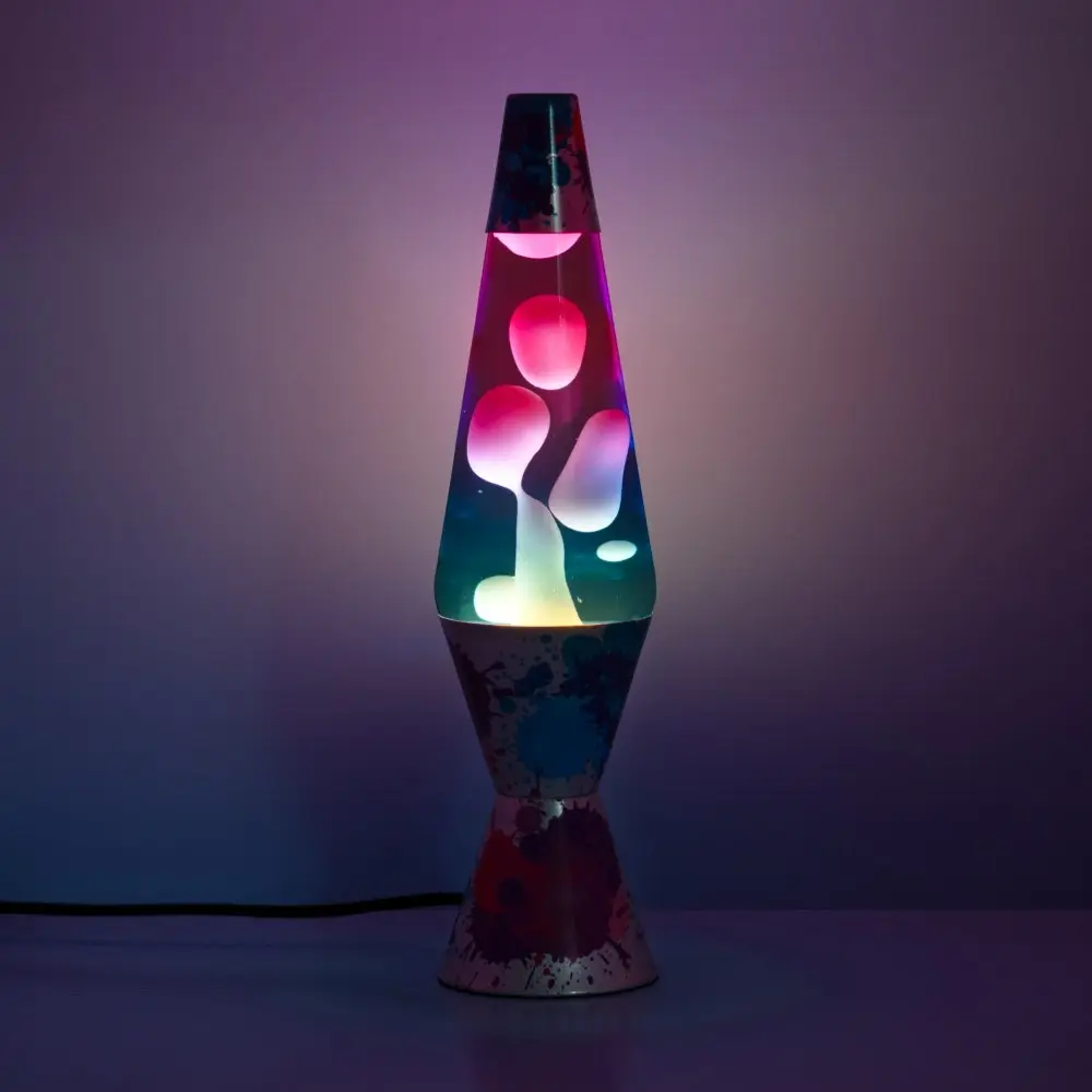 Colour Burst & White Lava Lamp