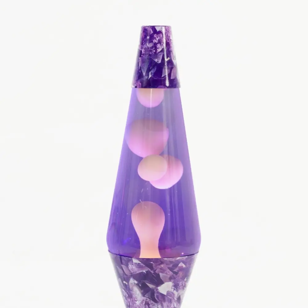 Purple Crystal & White Lava Lamp