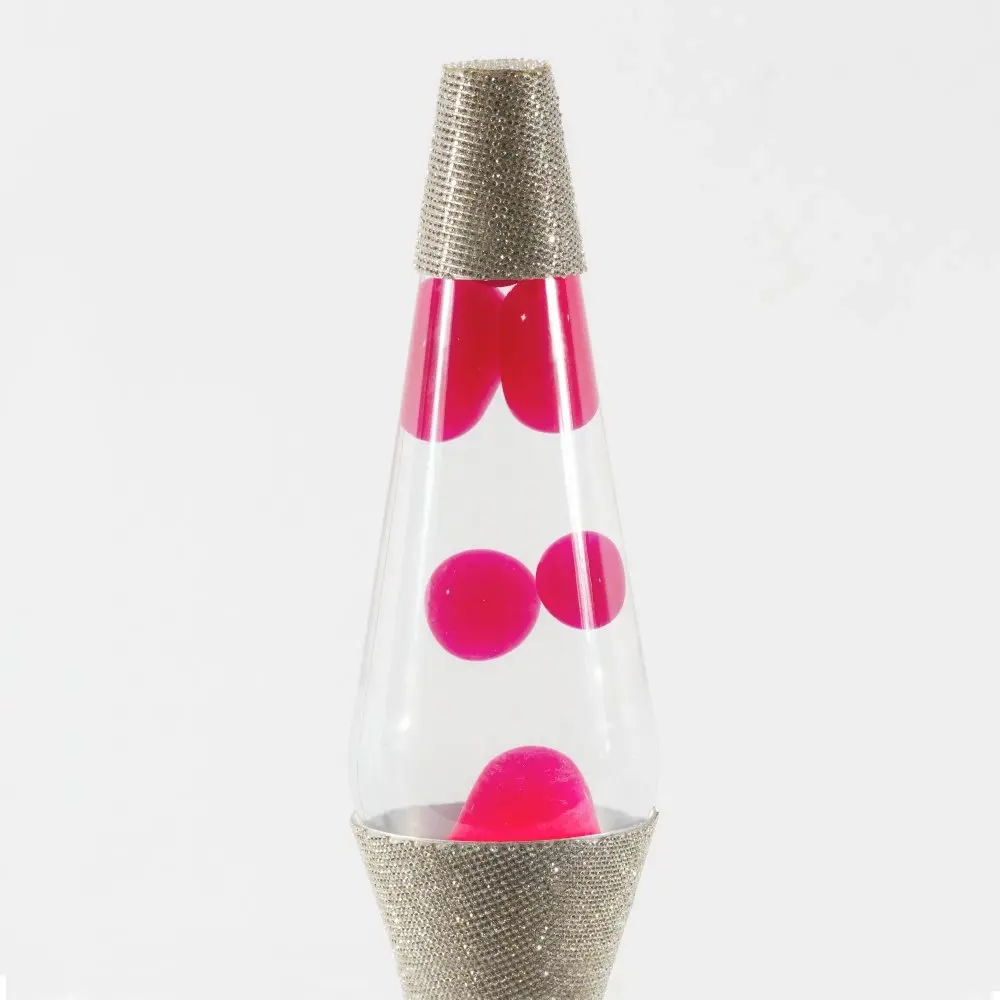 Glam Silver Pink Lava Lamp