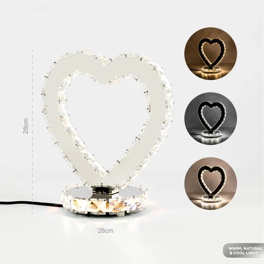 Heart Diamond Crystal Lamp