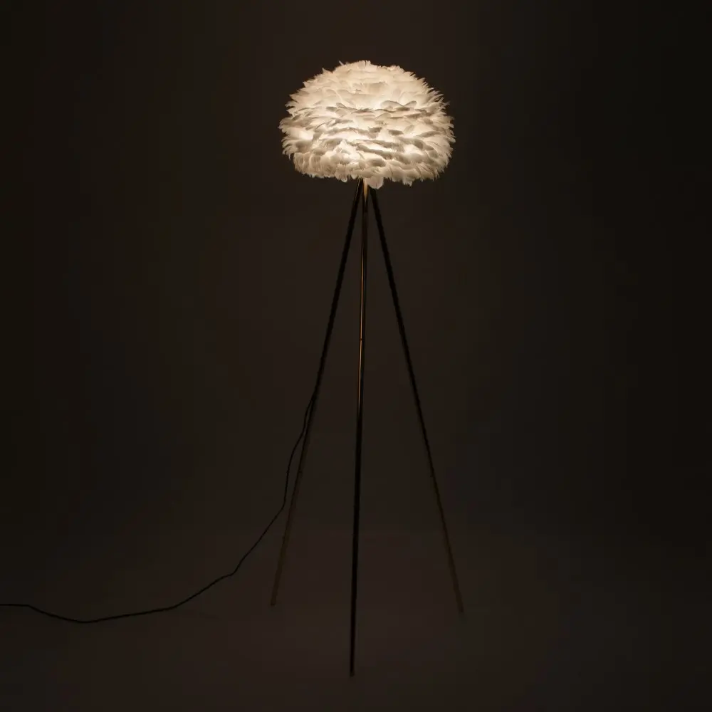 White Feather Tripod Floor Lamp