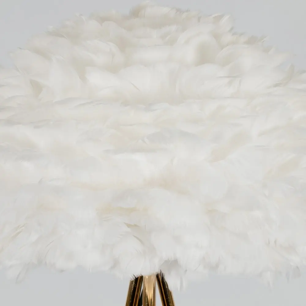 White Feather Tripod Floor Lamp