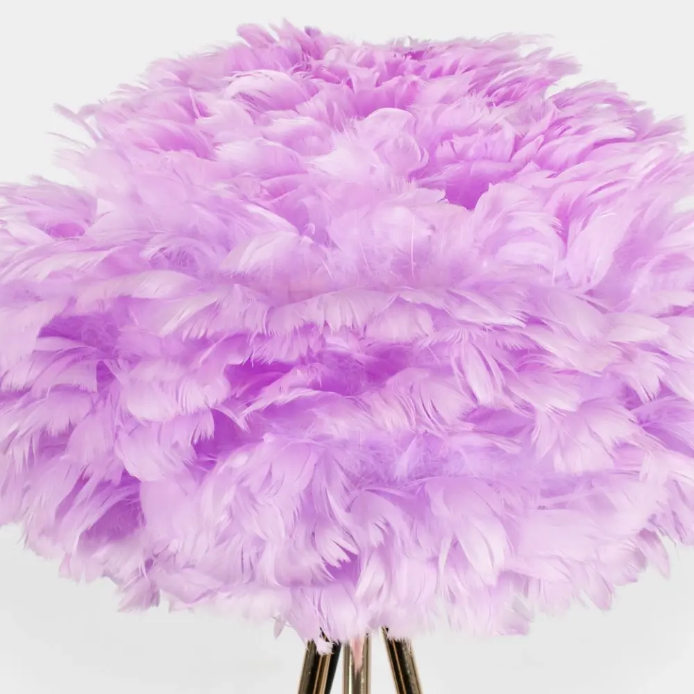 Lilac Feather Tripod Floor Lamp