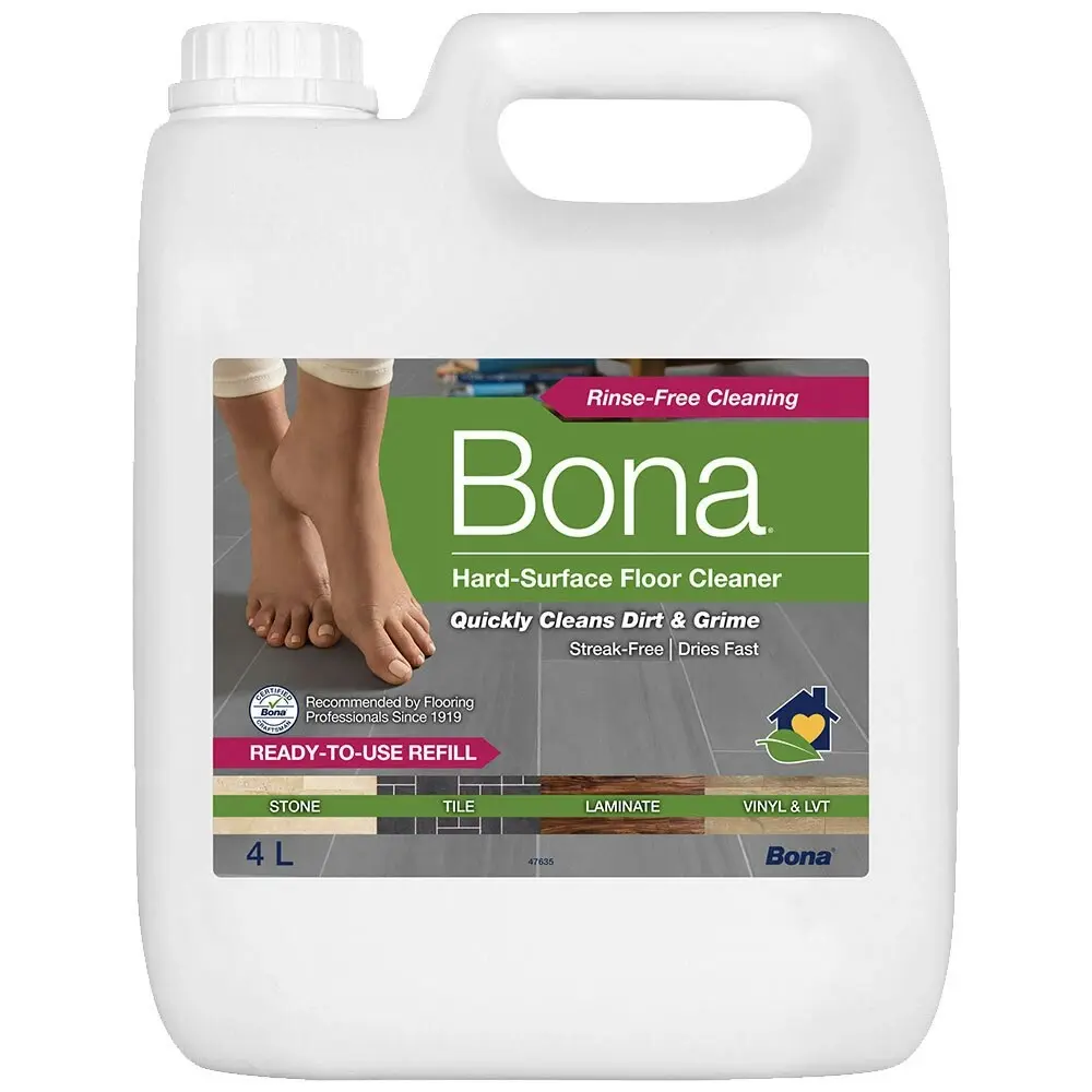 2PK Bona 4L Stone Tile & Laminate Refill Maintenance for Floor Surface Cleaning