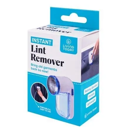 2x Living Today Battery Operated Instant Clothing Lint Remover 9.8x4.5x7cm