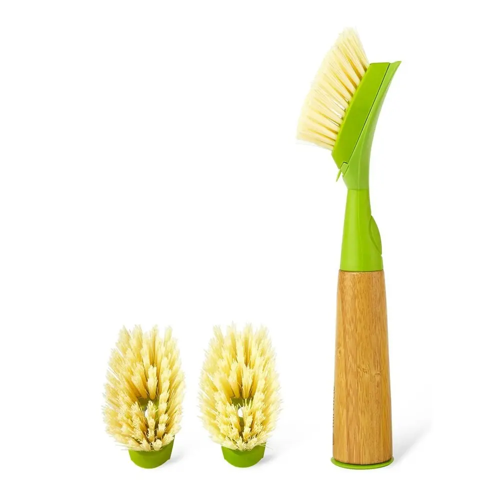 2pc Full Circle Suds Up Dish Brush Head Refill Replacement Home Cleaner Green