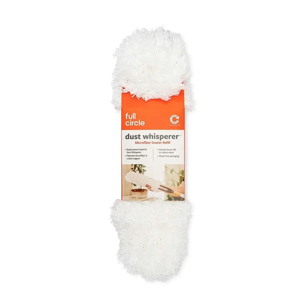 Full Circle Dust Whisperer Microfibre Duster Refill Replacement Cleaner White