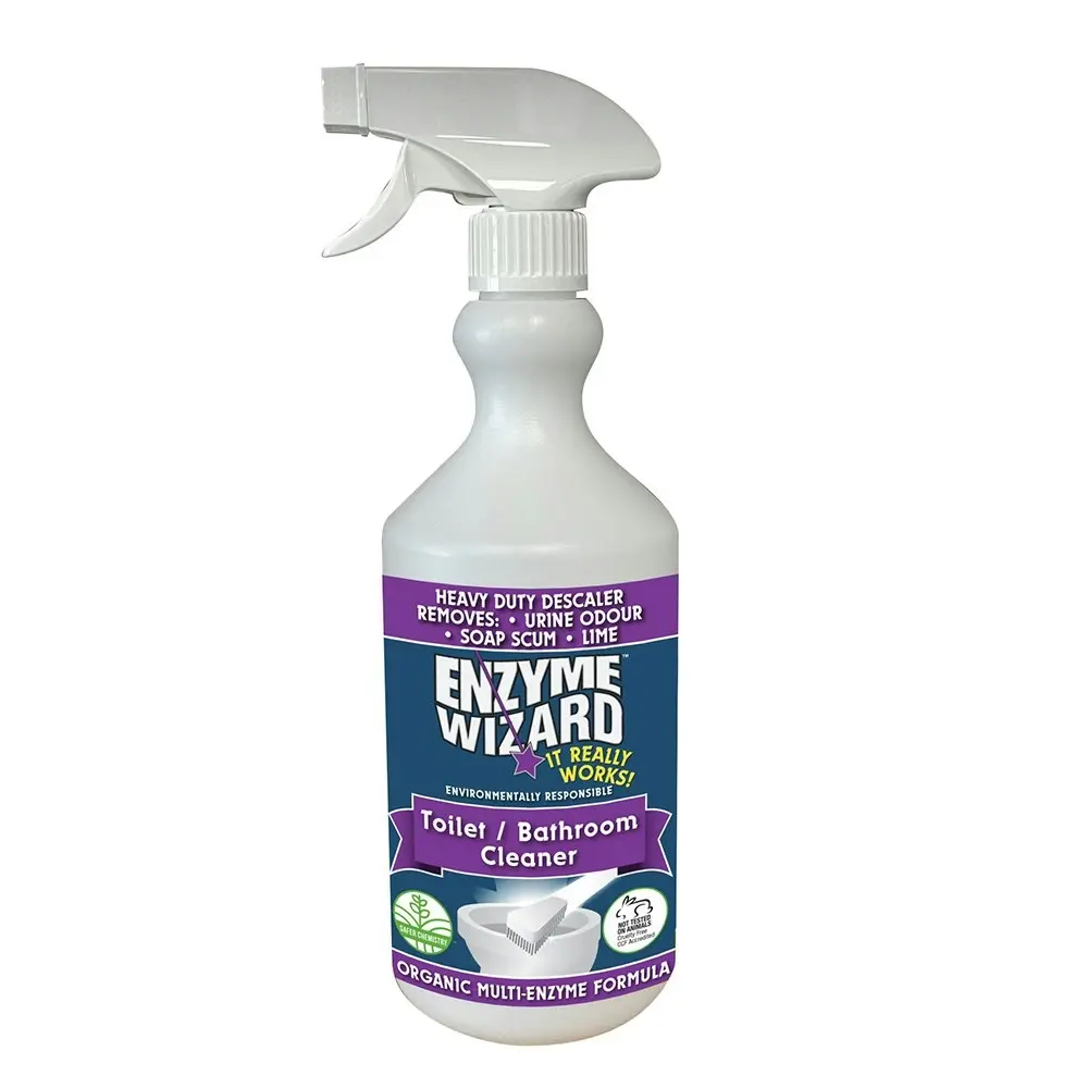 3PK Enzyme Wizard Organic Toilet Urine Odour/Soap Scum Cleaner 750ml Spray