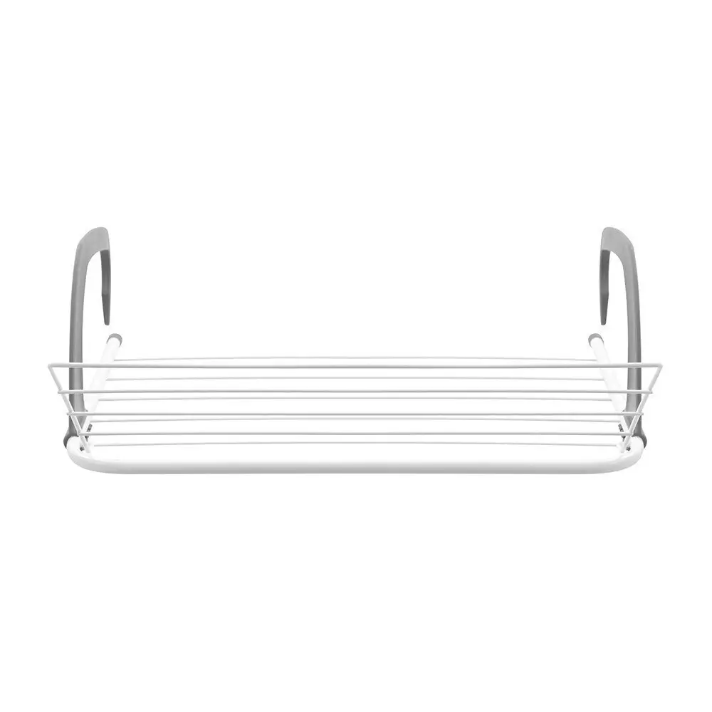 2x Boxsweden Hangit 60cm Extendable 9-Rails Balcony Airer Laundry Drying Rack WH