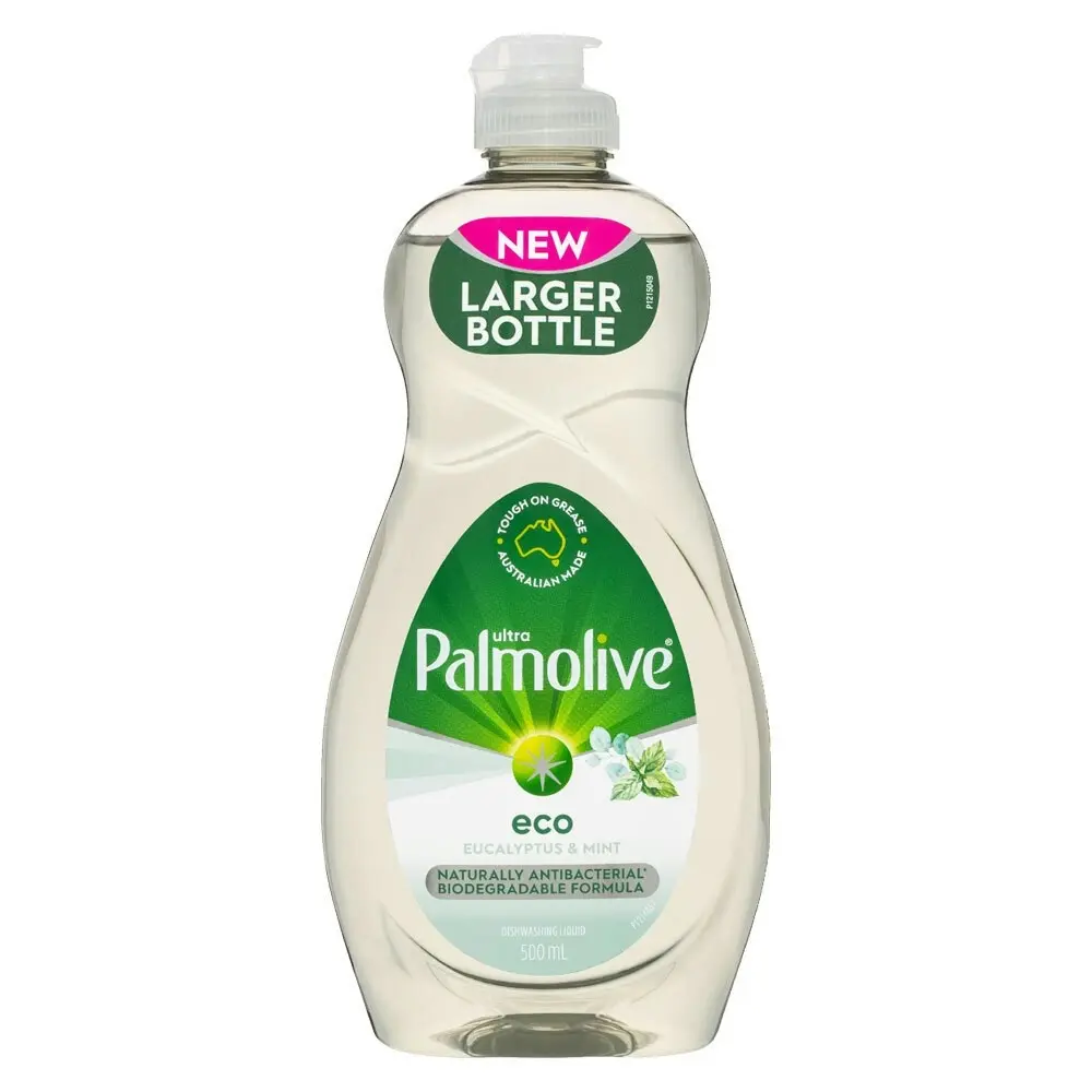 8x Palmolive Ultra Eco Dishwashing Cleaning Liquid Eucalyptus & Mint 500ml