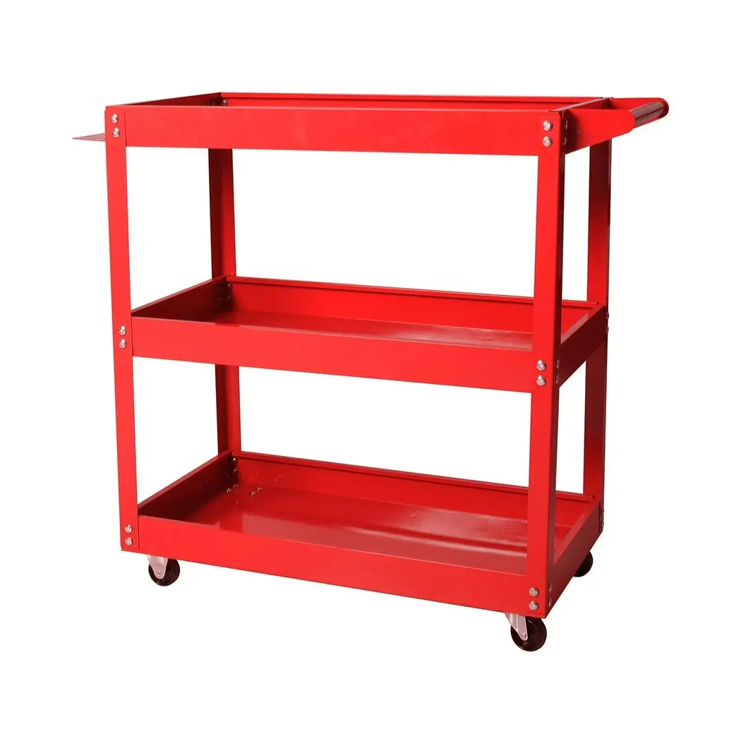 Traderight 3-Tier Tool Cart Trolley Toolbox Workshop Garage Storage Organizer