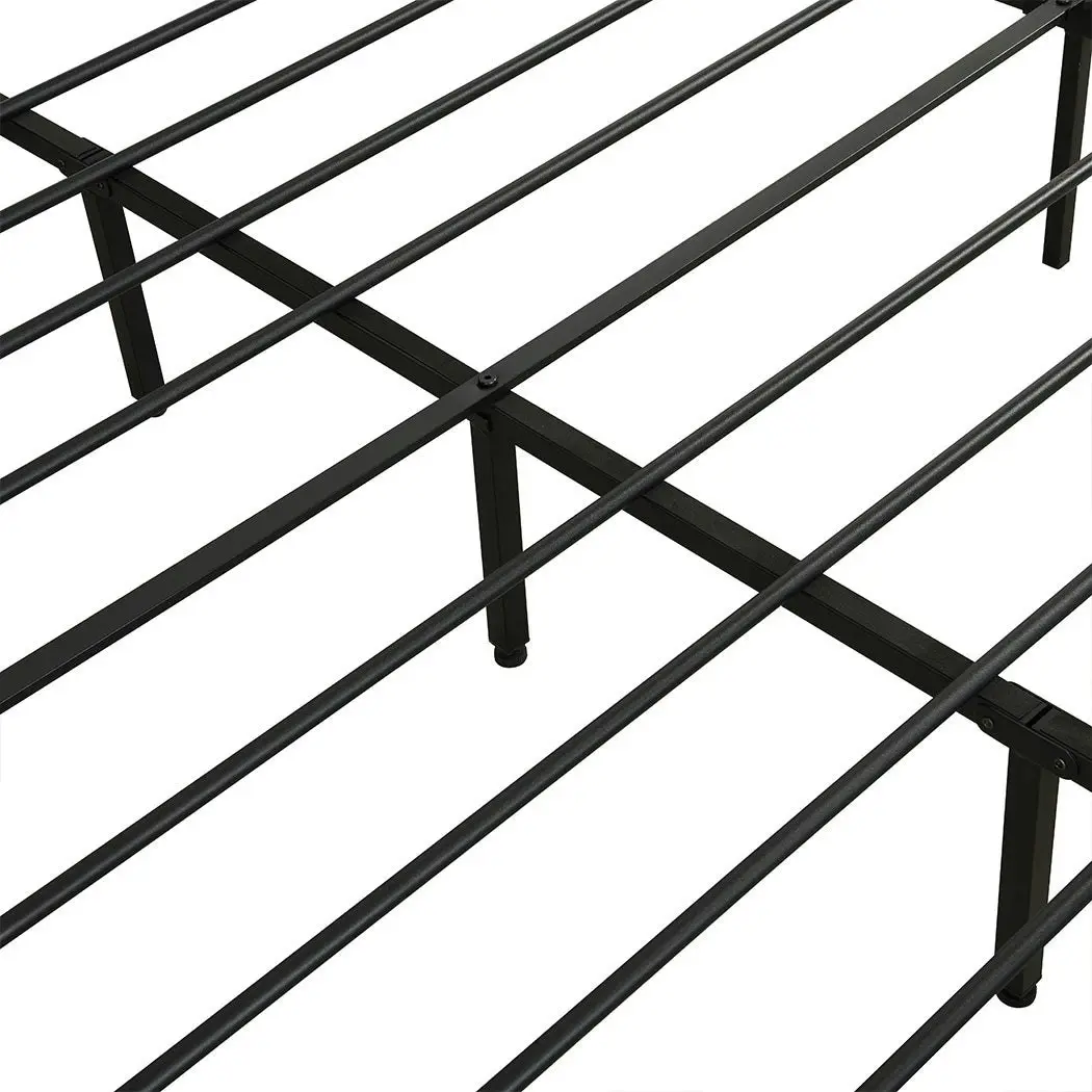 Levede Metal Bed Frame Double Mattress Base Platform Wooden Headboard Industrial