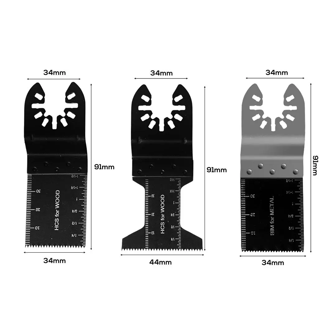 Traderight 20 Pcs Oscillating Multi Tool Saw Blades Workshop Metal Wood Carbide