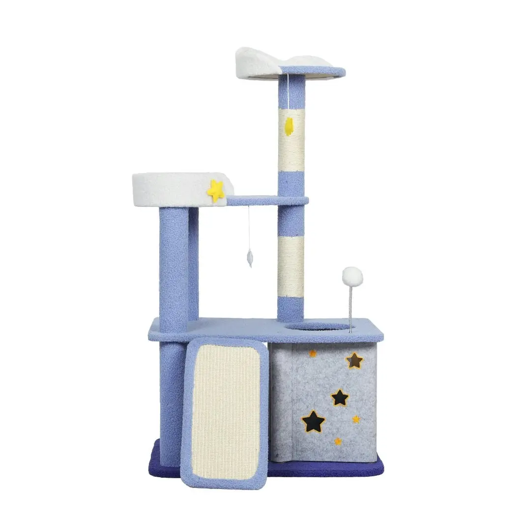 Pawz Cat Tree Kitten Furniture Condo Post Scratching Multi-Level Tower 110cm