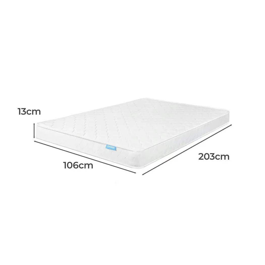 Dreamz Mattress Spring Coil Bonnell Bed Sleep Foam Medium Firm King Single 13CM