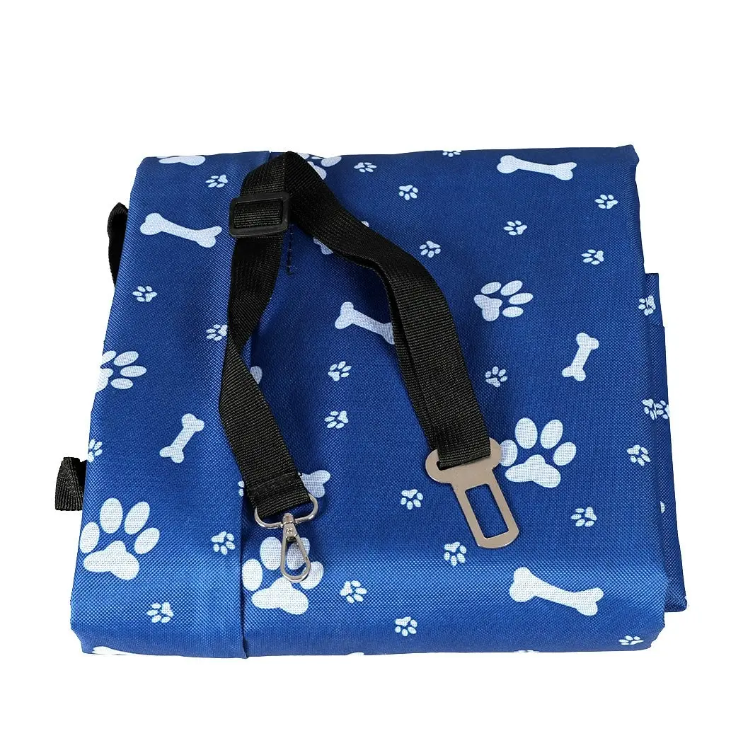 Pawz Pet Back Car Seat Cover Hammock Nonslip Dog Puppy Cat Waterproof Rear Blue