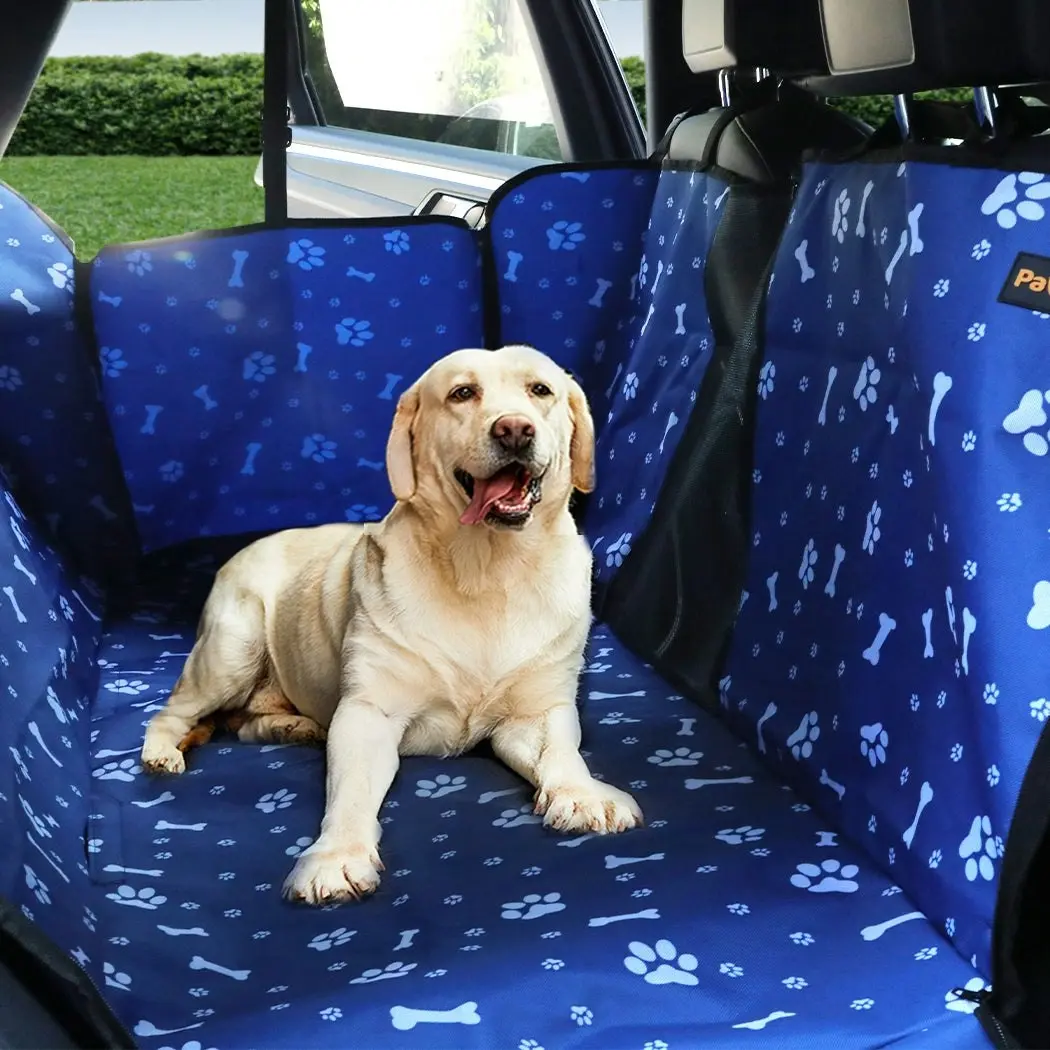 Pawz Pet Back Car Seat Cover Hammock Nonslip Dog Puppy Cat Waterproof Rear Blue