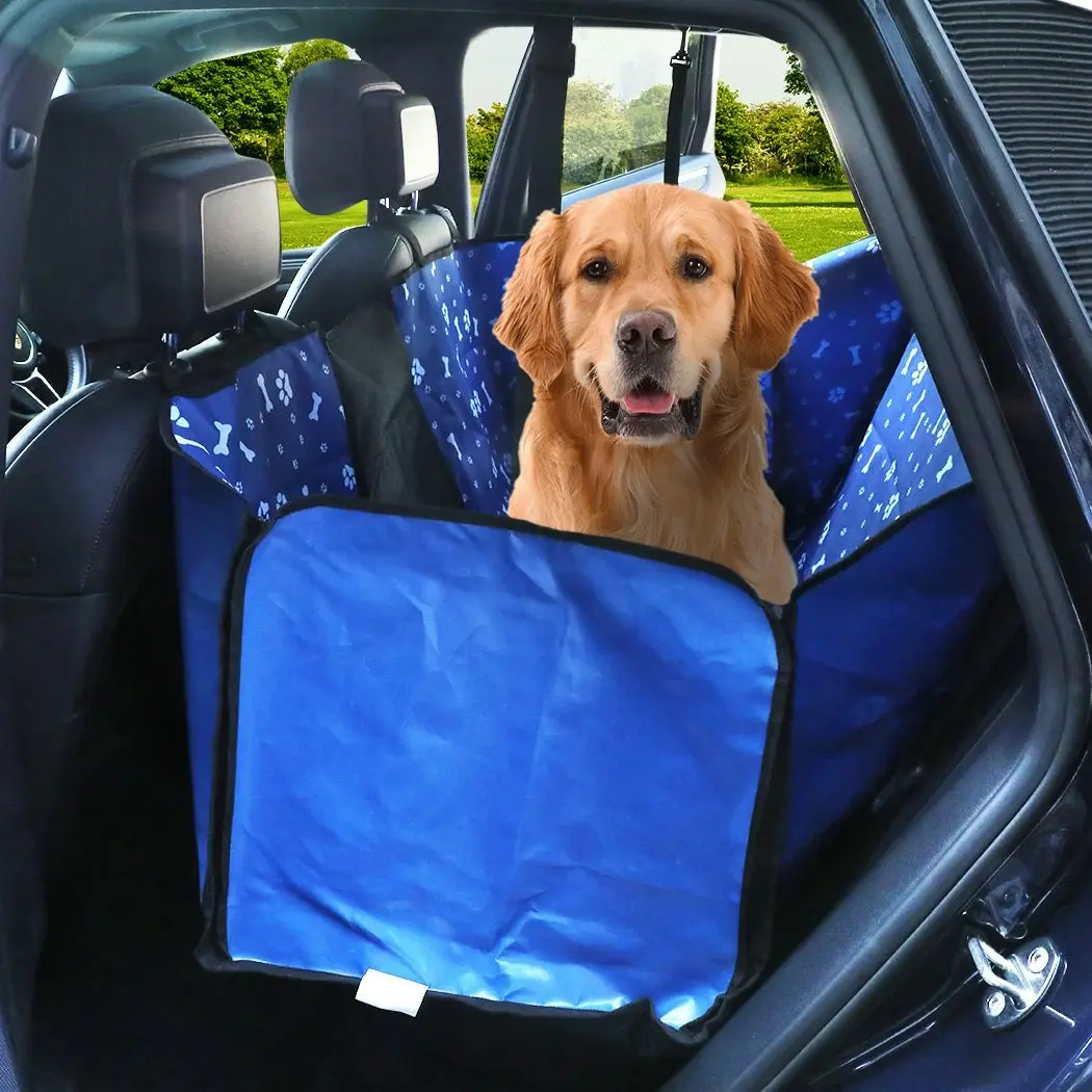 Pawz Pet Back Car Seat Cover Hammock Nonslip Dog Puppy Cat Waterproof Rear Blue