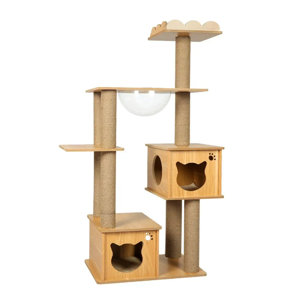 Pawz Cat Tree Scratching Post Scratcher Cats Tower Wood Condo Toys House 138cm