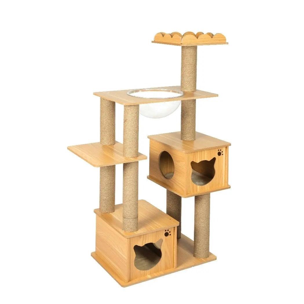 Pawz Cat Tree Scratching Post Scratcher Cats Tower Wood Condo Toys House 138cm