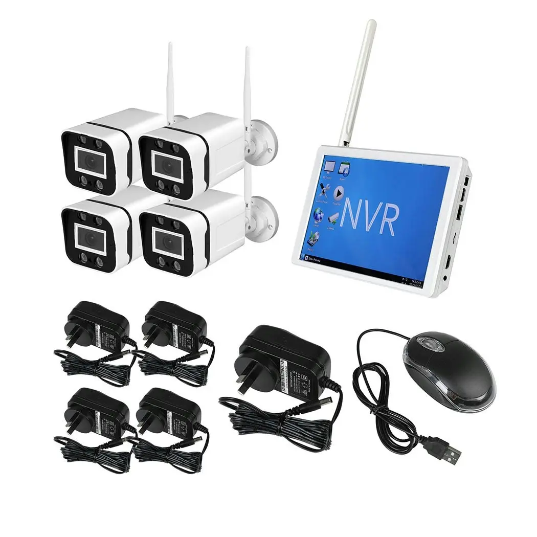 Wireless Security Camera System Set Wifi 1080P Home CCTV Outdoor Night MonitorX4