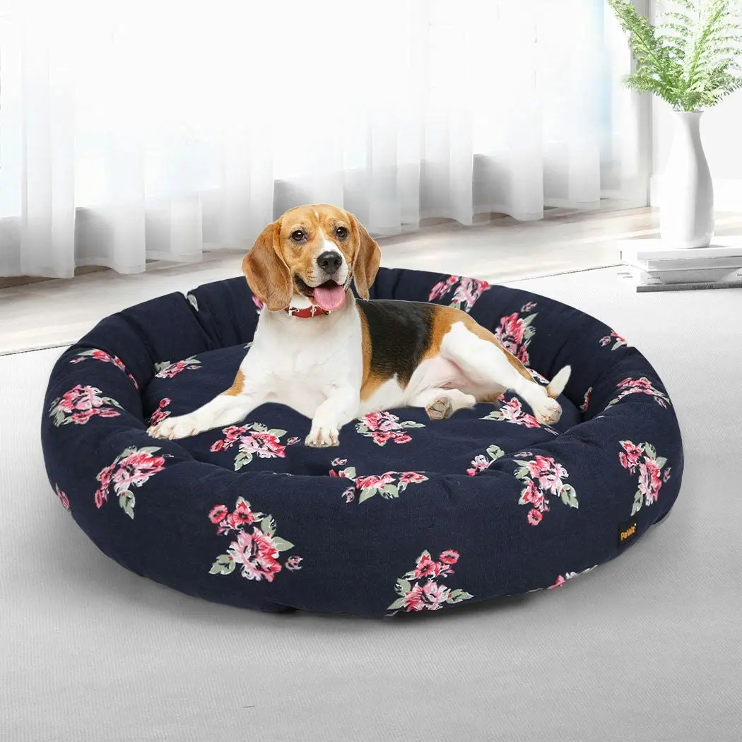 Pawz Dog Calming Bed Pet Cat Washable Portable Round Kennel Summer Outdoor XL