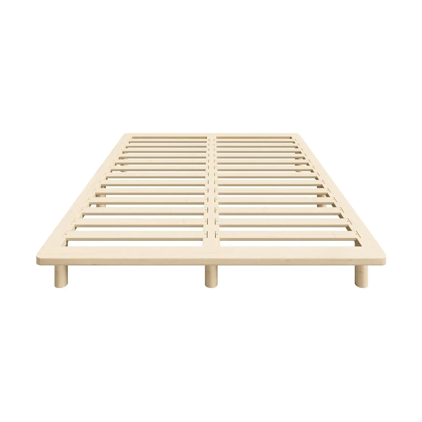 Oikiture Bed Frame Double Size Wooden Bed Base Platform Timber