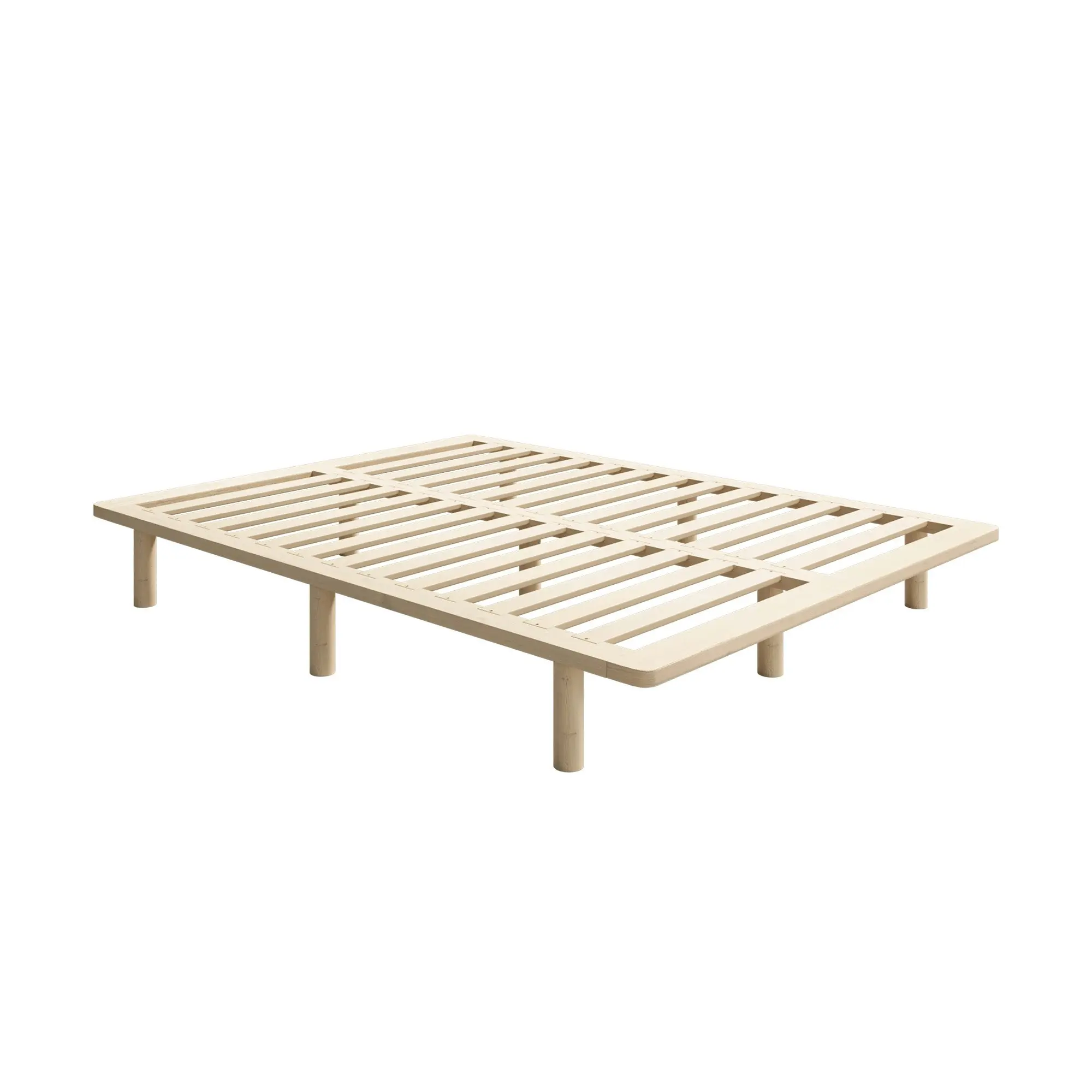 Oikiture Bed Frame Queen Size Wooden Bed Base Platform Timber