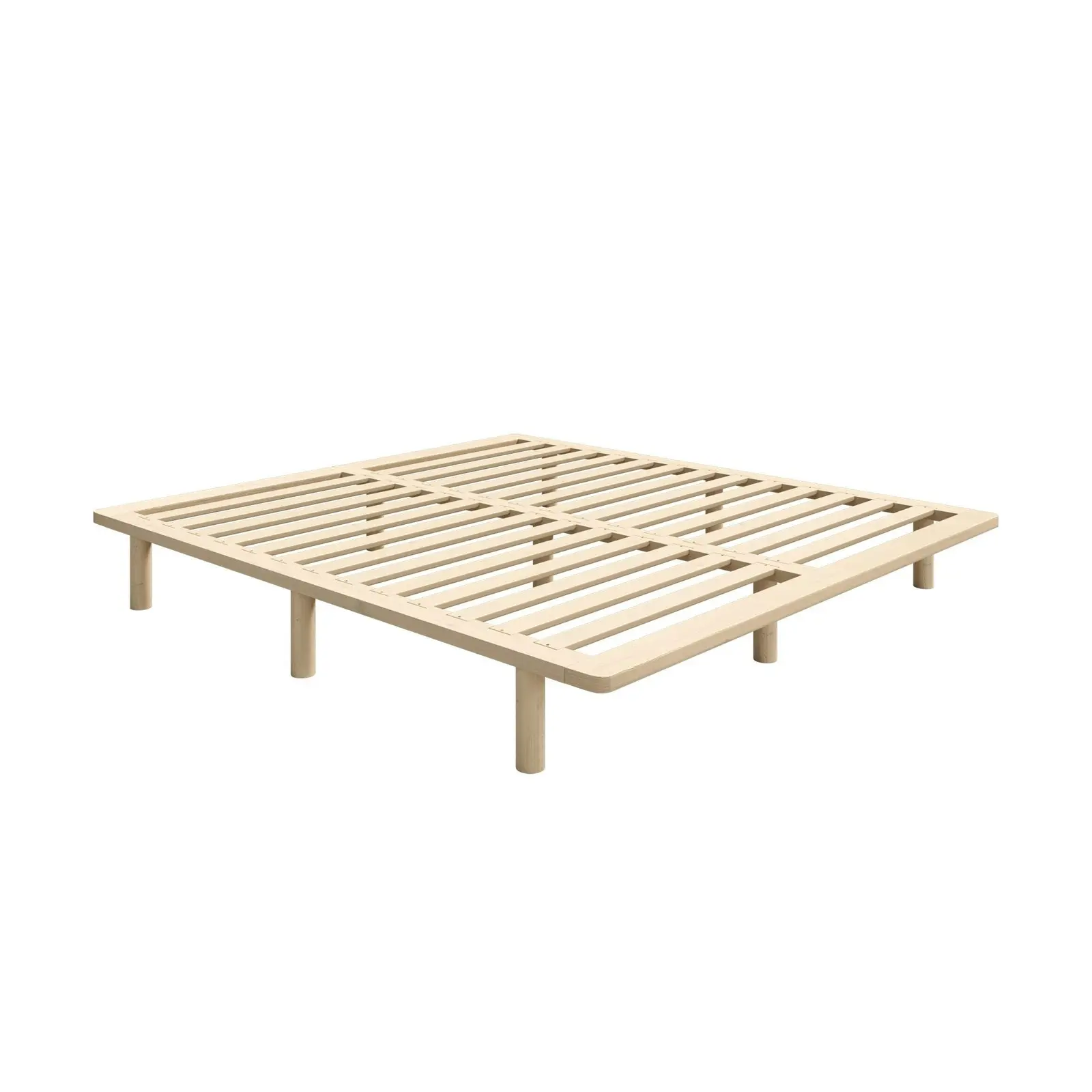 Oikiture Bed Frame King Size Wooden Bed Base Platform Timber