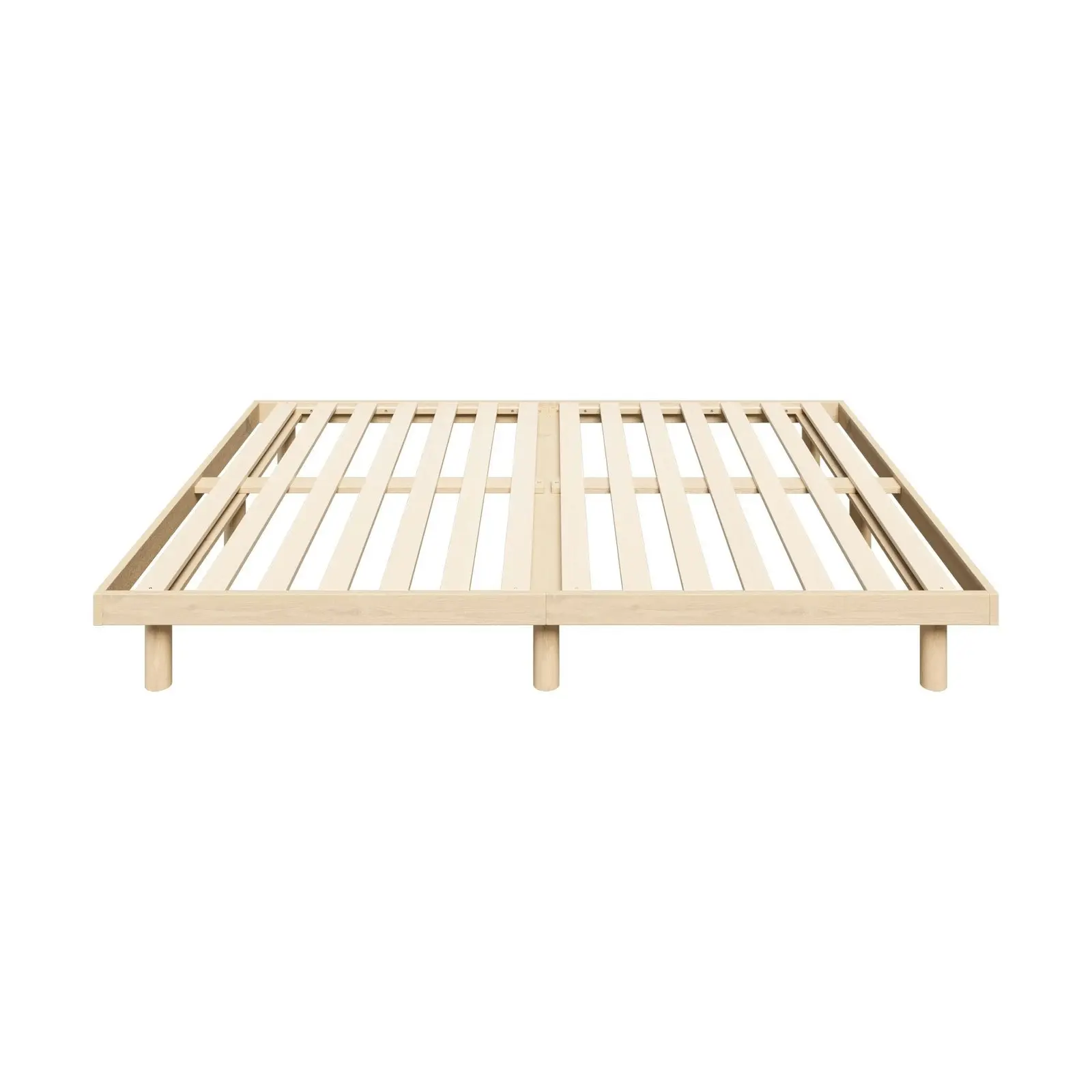 Oikiture Bed Frame Double Size Wooden Base Bed Platform